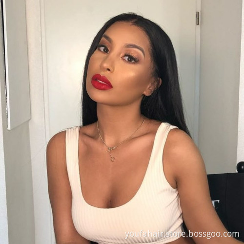 Natural Straight Brazilian Human Hair Transparent Glueless 13x4 13x6 Swiss Lace Closure Frontal Wigs Baby Hair for Black Women